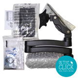 ICW Ultra 560 Arm Desk Mount & 7.5in Pole Riser Kit + VESA height adjust adapter