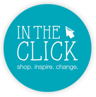 In The Click Logo with mouse cursor on a blue background