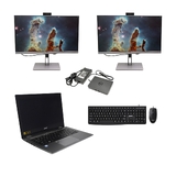 Acer Spin Laptop Desk Setup Bundle  | 2x HP Elite Monitors + Dell Dock + Mouse + Keyboard Shop.Inspire.Change