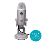 Blue Yeti Premium USB Microphone in White with Desk Stand; SHOP.INSPIRE.CHANGE